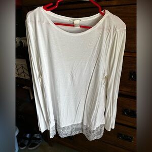 Lace long sleeve top